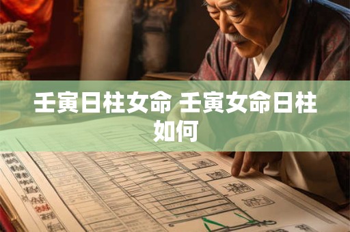 壬寅日柱女命 壬寅女命日柱如何