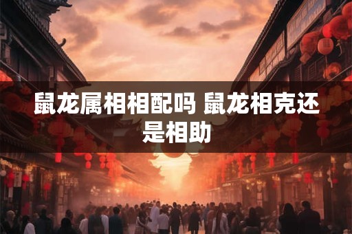 鼠龙属相相配吗 鼠龙相克还是相助