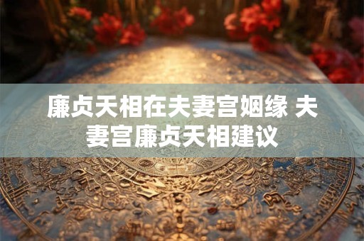 廉贞天相在夫妻宫姻缘 夫妻宫廉贞天相建议