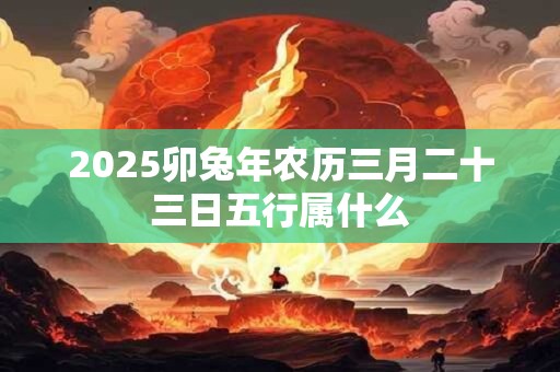 2025卯兔年农历三月二十三日五行属什么