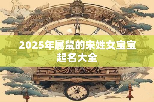 2025年属鼠的宋姓女宝宝起名大全