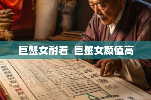 巨蟹女耐看  巨蟹女颜值高