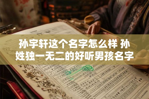 孙宇轩这个名字怎么样 孙姓独一无二的好听男孩名字