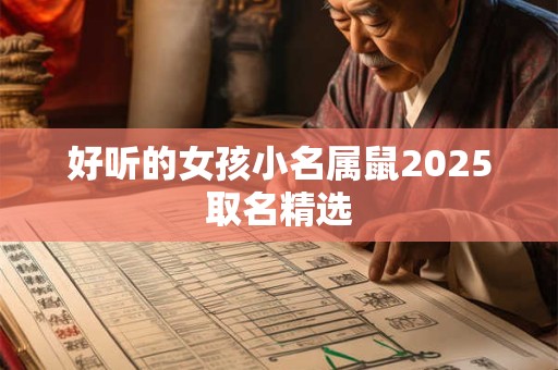 好听的女孩小名属鼠2025取名精选