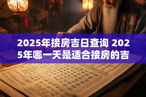 2025年接房吉日查询 2025年哪一天是适合接房的吉日
