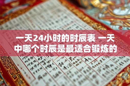 一天24小时的时辰表 一天中哪个时辰是最适合锻炼的