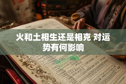 火和土相生还是相克 对运势有何影响