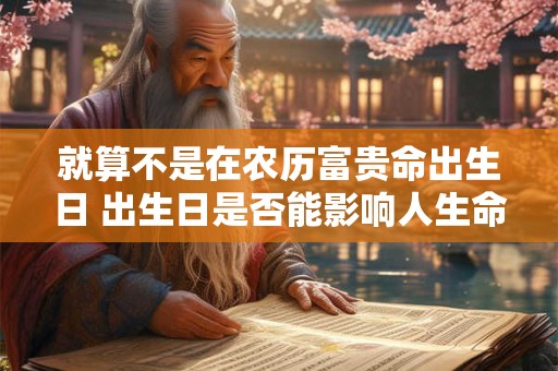 就算不是在农历富贵命出生日 出生日是否能影响人生命运