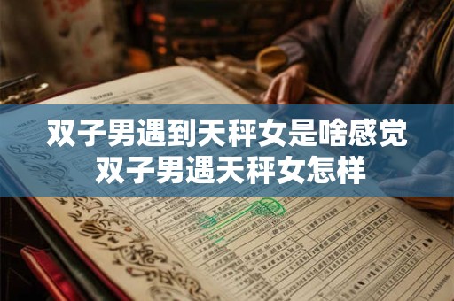 双子男遇到天秤女是啥感觉 双子男遇天秤女怎样