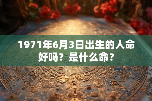 1971年6月3日出生的人命好吗？是什么命？