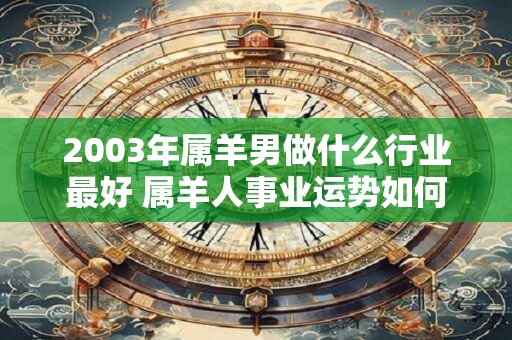 2003年属羊男做什么行业最好 属羊人事业运势如何