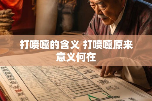打喷嚏的含义 打喷嚏原来意义何在