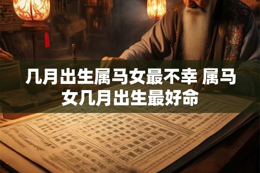 几月出生属马女最不幸 属马女几月出生最好命