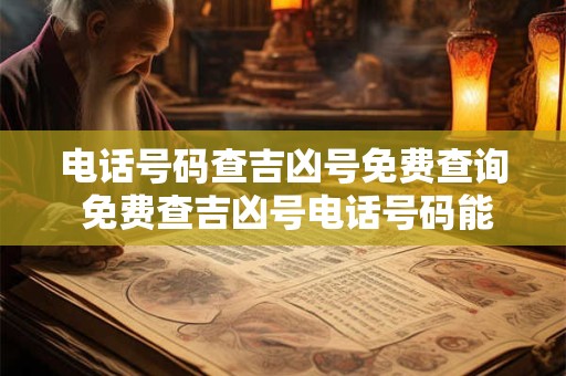 电话号码查吉凶号免费查询 免费查吉凶号电话号码能测吗