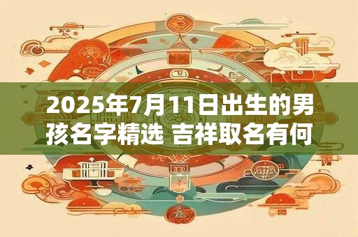 2025年7月11日出生的男孩名字精选 吉祥取名有何推荐