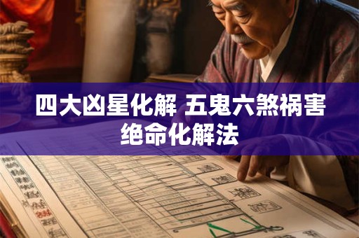 四大凶星化解 五鬼六煞祸害绝命化解法