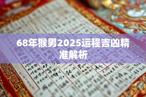 68年猴男2025运程吉凶精准解析
