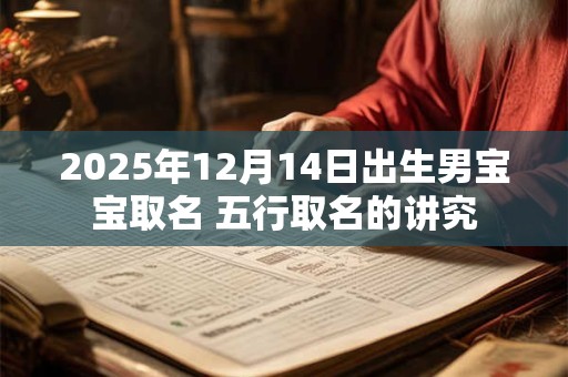 2025年12月14日出生男宝宝取名 五行取名的讲究