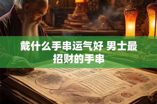 戴什么手串运气好 男士最招财的手串