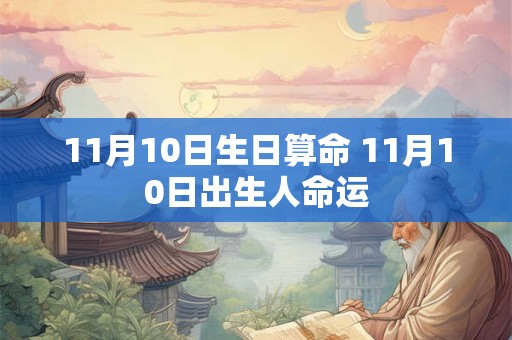 11月10日生日算命 11月10日出生人命运