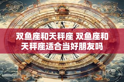 双鱼座和天秤座 双鱼座和天秤座适合当好朋友吗