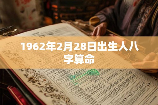 1962年2月28日出生人八字算命