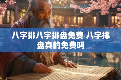 八字排八字排盘免费 八字排盘真的免费吗