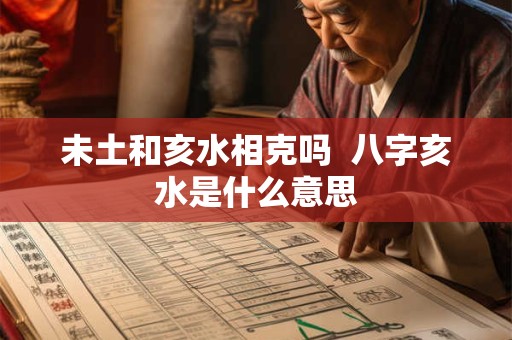 未土和亥水相克吗  八字亥水是什么意思