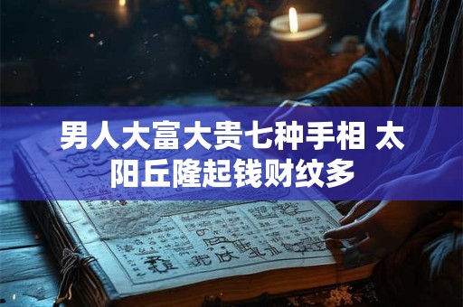 男人大富大贵七种手相 太阳丘隆起钱财纹多