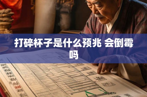 打碎杯子是什么预兆 会倒霉吗