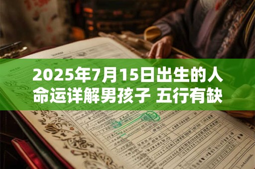 2025年7月15日出生的人命运详解男孩子 五行有缺失吗