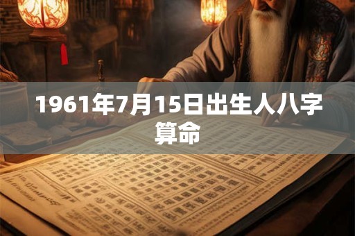 1961年7月15日出生人八字算命
