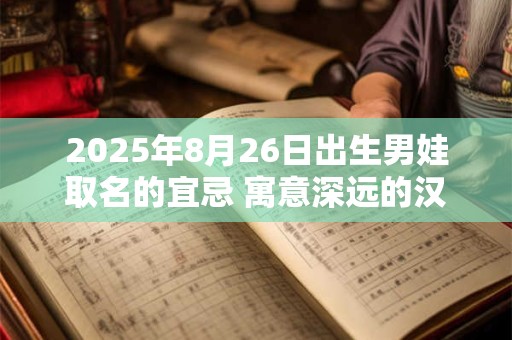 2025年8月26日出生男娃取名的宜忌 寓意深远的汉字详解