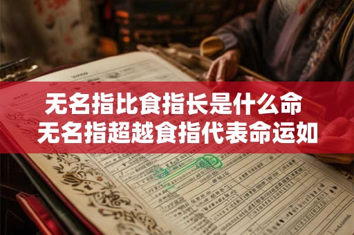 无名指比食指长是什么命 无名指超越食指代表命运如何