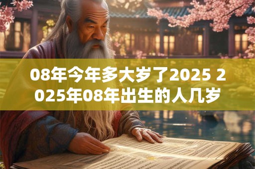 08年今年多大岁了2025 2025年08年出生的人几岁