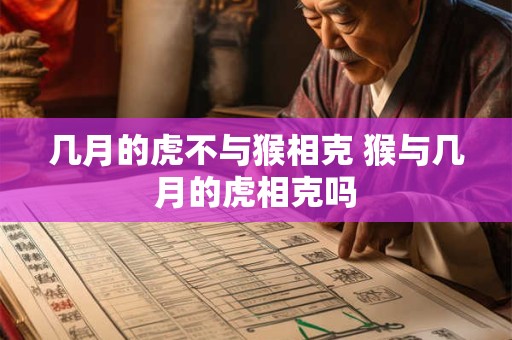 几月的虎不与猴相克 猴与几月的虎相克吗