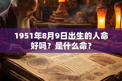 1951年8月9日出生的人命好吗？是什么命？