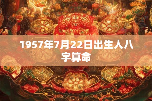 1957年7月22日出生人八字算命