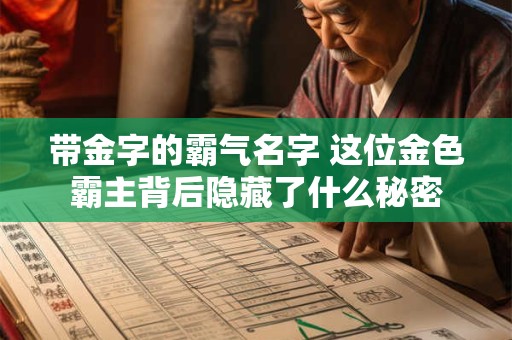带金字的霸气名字 这位金色霸主背后隐藏了什么秘密