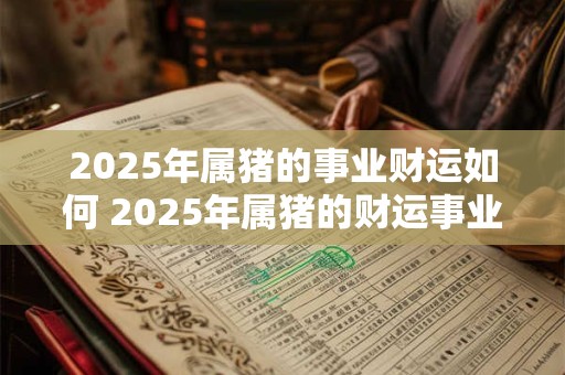 2025年属猪的事业财运如何 2025年属猪的财运事业顺利吗