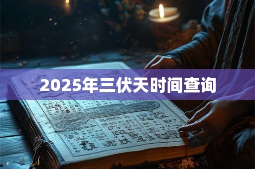 2026年三伏天时间查询