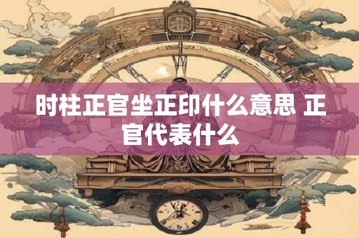 时柱正官坐正印什么意思 正官代表什么