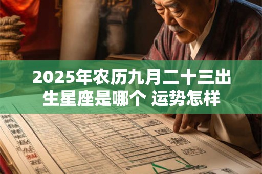 2026年农历九月二十三出生星座是哪个 运势怎样