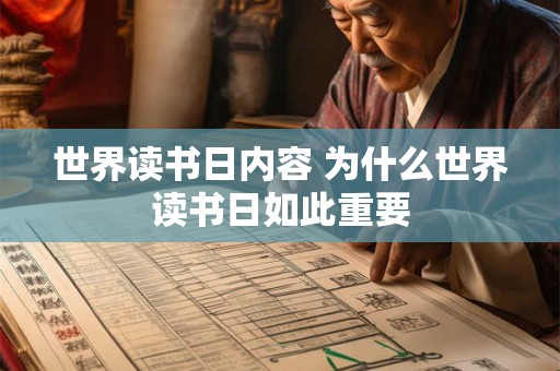 世界读书日内容 为什么世界读书日如此重要