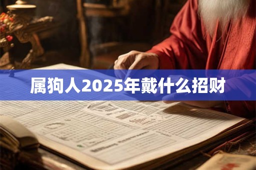 属狗人2026年戴什么招财