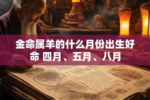 金命属羊的什么月份出生好命 四月、五月、八月