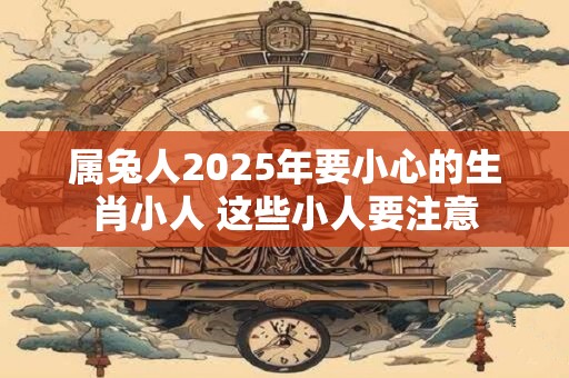 属兔人2025年要小心的生肖小人 这些小人要注意