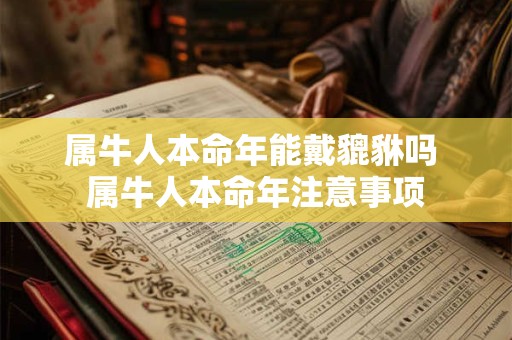 属牛人本命年能戴貔貅吗 属牛人本命年注意事项