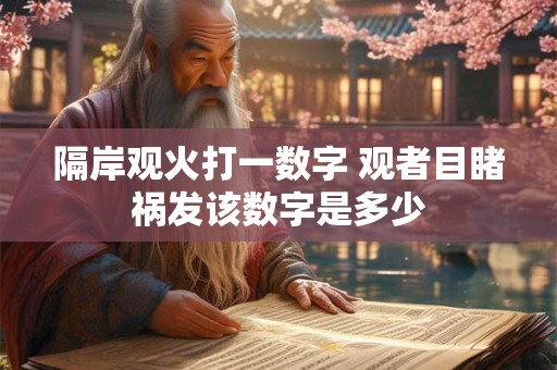 隔岸观火打一数字 观者目睹祸发该数字是多少