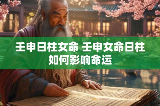 壬申日柱女命 壬申女命日柱如何影响命运